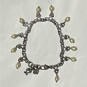 Brighton Silver and Pearl Bracelet
